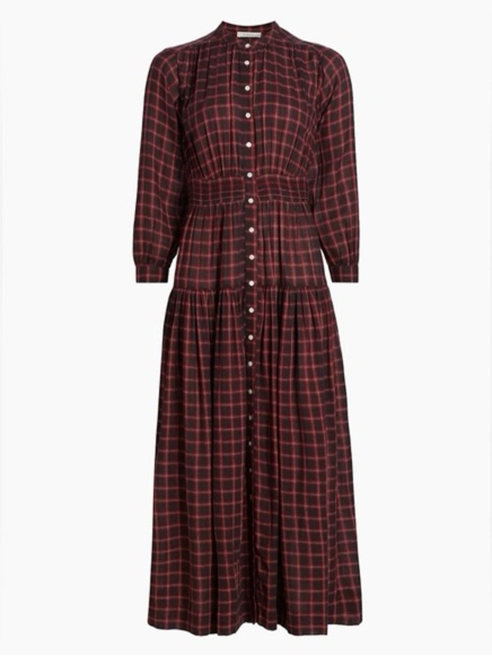 NWOT DÔEN Annika Dress Rouge Countryside Plaid - Picture 2 of 11